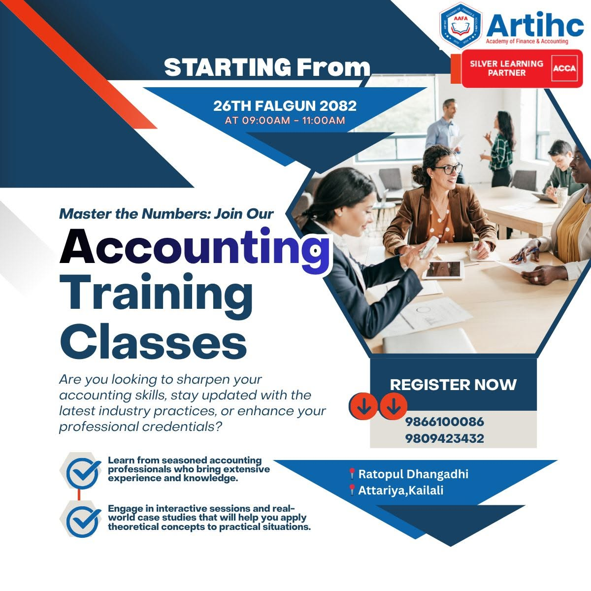 AAFA accounting training classes announcement